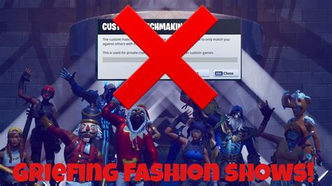 Griefing Fortnite Fashion Shows *FUNNY REACTIONS* - YouTube