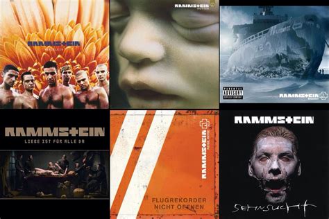 Rammstein albums. Not in chronological order because it's a screen shot ...