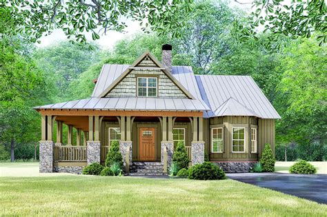 Plan 70630MK: Rustic Cottage House Plan with Wraparound Porch | Cottage ...