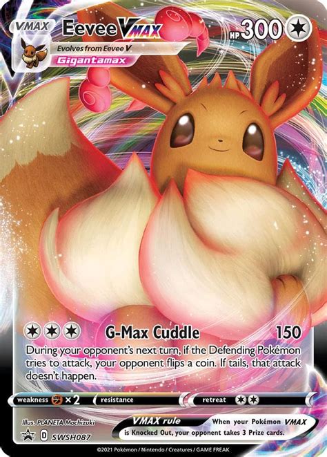 Eevee VMAX SWSH087 Full Art Pokemon Promo Card (Shining Fates Promo Series) + TitanCards ...