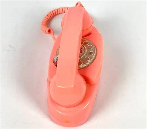 VINTAGE PINK ROTARY Dial Telephone Child Toy Desk Phone Princess Style $36.11 - PicClick