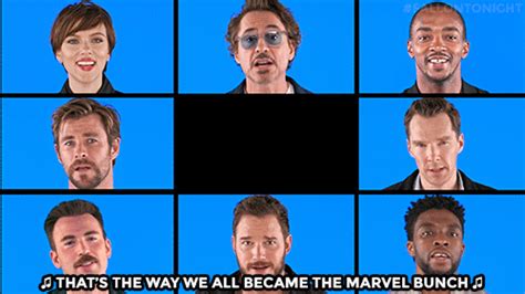 Avengers: Infinity War Cast Sings “The Marvel Bunch” on Make a GIF