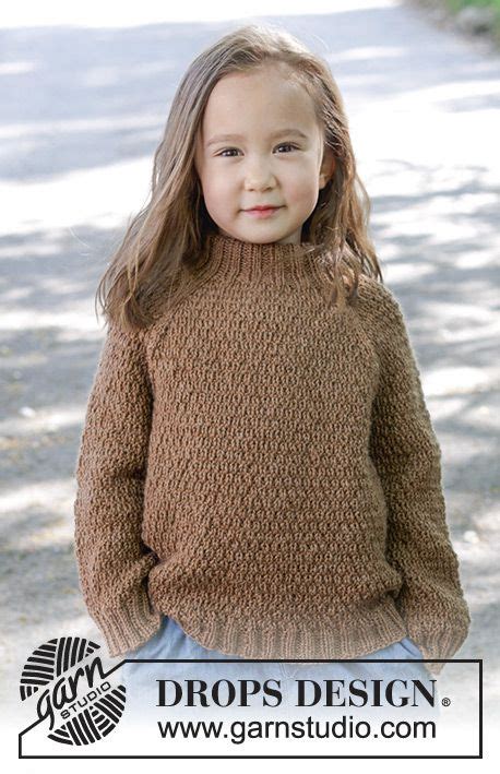 Chocolate Puff / DROPS Children 47-11 - Free knitting patterns by DROPS Desi… | Ladies cardigan ...