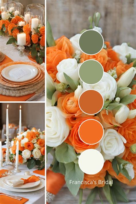 10 Stunning Orange Wedding Color Palette Ideas for Your Special Day - Francisca's Brid… in 2024 ...
