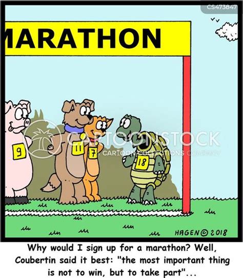 Marathon Running Cartoons and Comics - funny pictures from CartoonStock