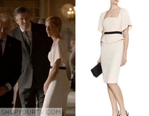 24: Season 9 Episode 2 Audrey's White Belted Dress | Shop Your TV