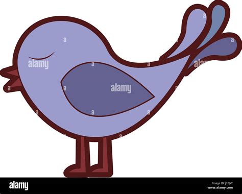 colorful thick silhouette of bird singing Stock Vector Image & Art - Alamy