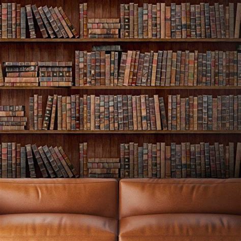 Vintage Bookshelves Wallpaper - Collective Home Store