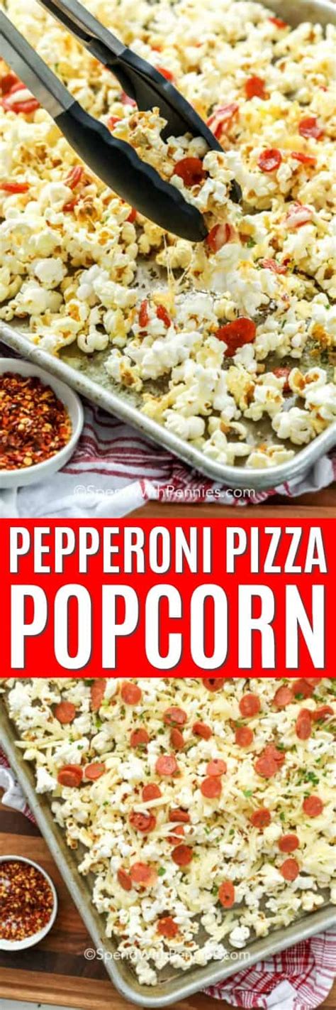 Pepperoni Pizza Popcorn {Easy Gourmet Snack} - Spend With Pennies