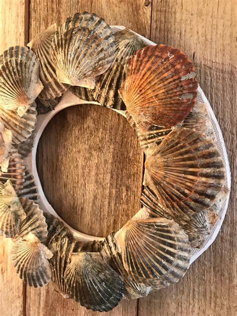 Scallop Shell Wreath 11 Inches Made with Cape Cod Shells | Etsy