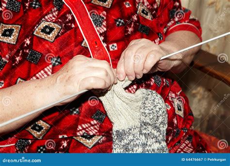 Old Woman and Knitting Clothes Stock Image - Image of crocheting, medicine: 64476667