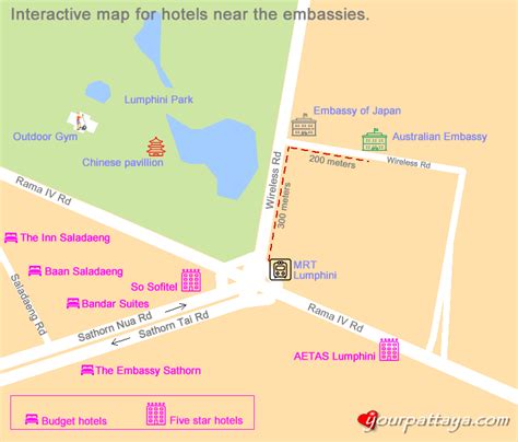 Getting to Australian Embassy Bangkok and Embassy of Japan Bangkok