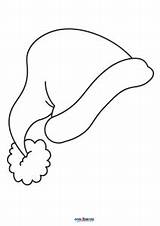 Printable Santa Hat Coloring Pages For Kids sketch template