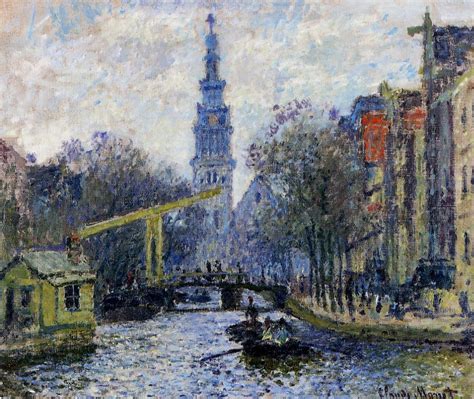 Canal in Amsterdam 1874 Painting | Claude Oscar Monet Oil Paintings