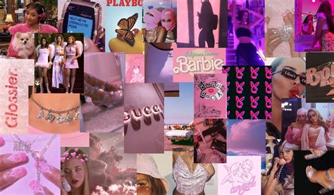 Pink Baddie Aesthetic Collage Wallpaper Laptop - dierenambulanceverhalen