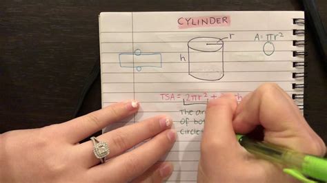 Total Surface area (TSA) of a cylinder - YouTube