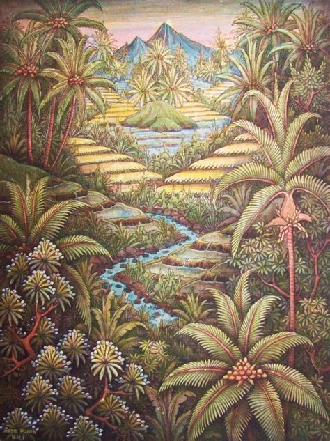 Exotic Balinese Landscapes | Bali painting, Indonesian art, Landscape paintings