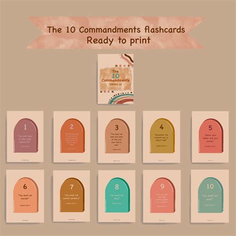 The 10 Commandments flashcards | Sunday school lessons | Kids Bible ...