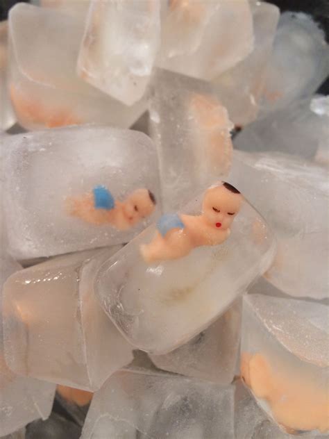 Baby shower game. Freeze little babies in ice cubes and put them in ...