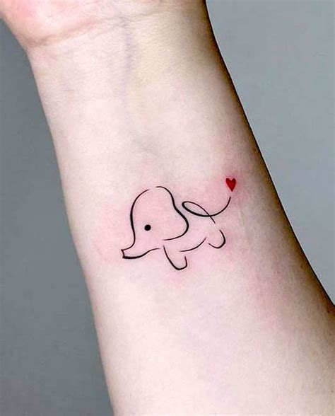 Elephant Outline Tattoo