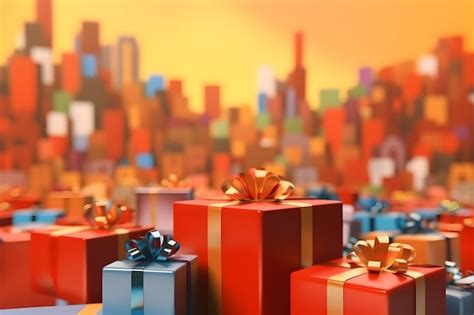 Premium AI Image | Christmas gift boxes colorful background