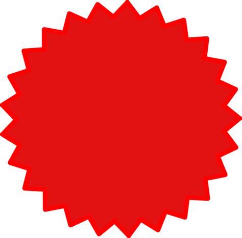 Starburst Red Clip Art at Clker.com - vector clip art online, royalty free & public domain