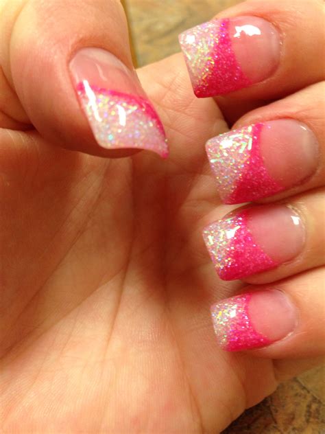 Hot Pink French Tip Nails - Pink nail file french nails french nails tips pink nail glue french ...