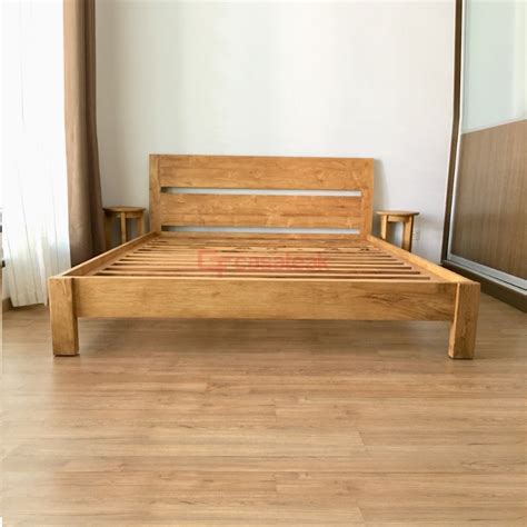 Wooden Bed Frame Made of Solid Teak Wood, Teak Wood Bed