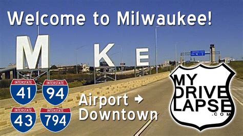 Let's Drive Around Milwaukee: MKE Airport to Downtown - YouTube