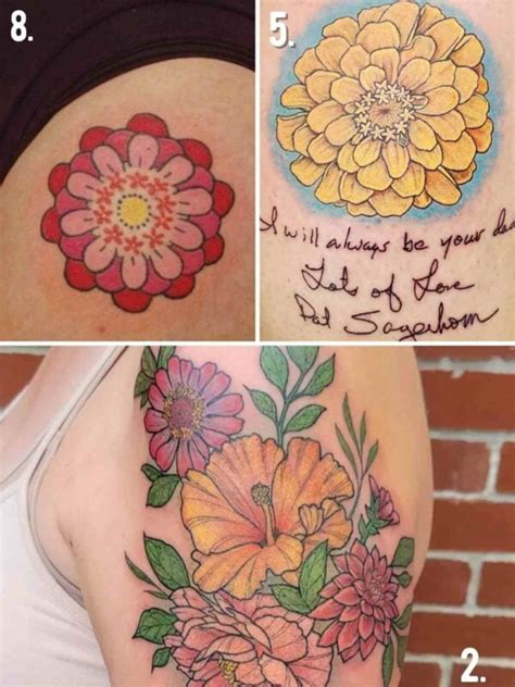 53 Zinnia Tattoo Flower Ideas - Tattoo Glee