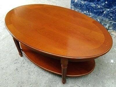 Coffee Table: Winslet Cherry Finish Wood Oval Coffee Tables With ...