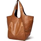 Amazon.com: Molodo Womens Satchel Hobo Stylish Top Handle Tote PU Leather Handbag Shoulder Purse ...