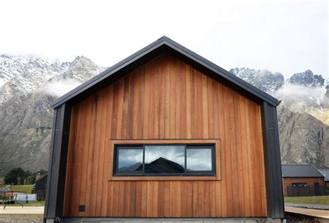 Cedar and Black Cladding Wing Walled Gables House Exterior Eco Home ...