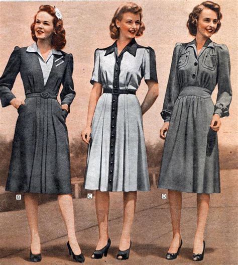 1940s Dresses & Skirts: Styles & Trends | 1940s fashion women, 40s ...