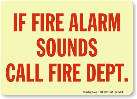 Fire Alarm Signs | Glow In The Dark Fire Alarm Signs