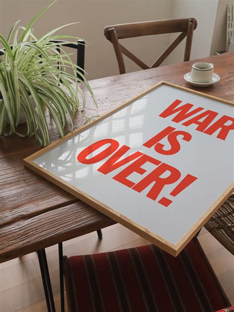 War is Over Poster, Red Poster Print, Wall Art, Modern Art, Prints, A2 ...