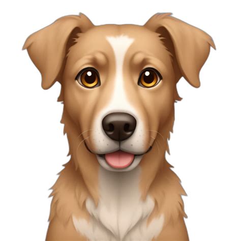 messy fur mixed breed dog | AI Emoji Generator