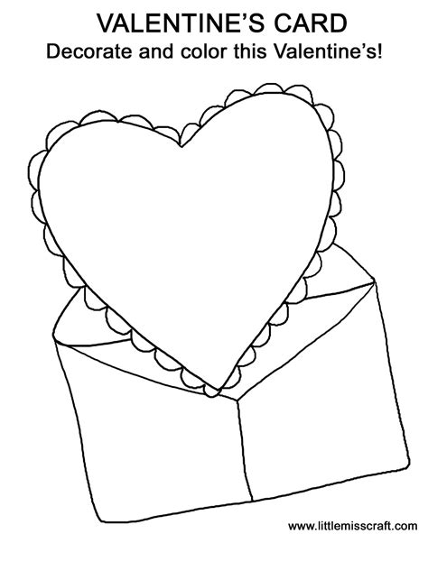 Valentine Printable Cards To Color