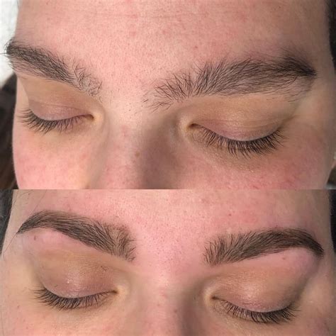 Brow wax before and after @transcona_salon_spa ! My client wanted Defined arch brows so I took ...