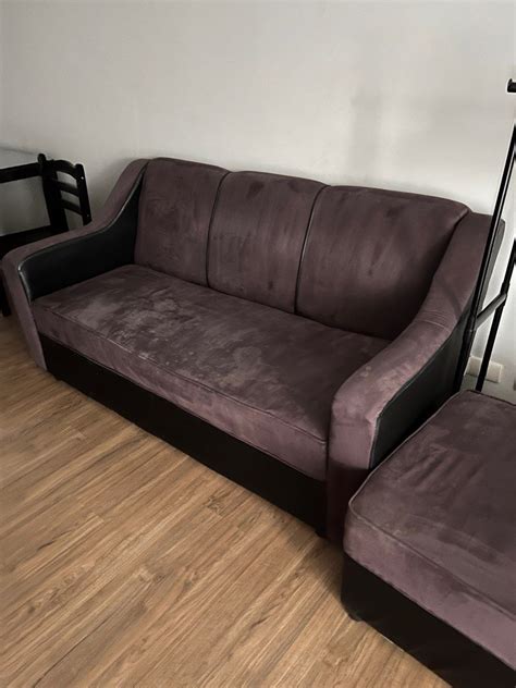 Slightly used sofa with additional side/center sofa, Furniture & Home ...