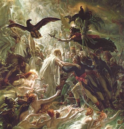 Peinture Française du 19ème Siècle: Ossian Receiving the Ghosts of ...