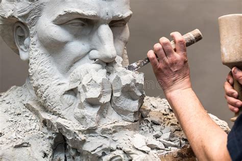 Sculptor carving. Sculptor working on gypsum bust, sculpture , #Affiliate, #working, #carving, # ...