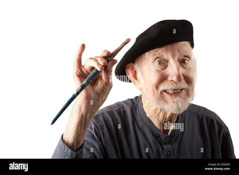 art adult beard french adults artistic beret artist painter alone lonely art Stock Photo - Alamy