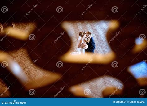 Wedding Couple Indoors is Hugging Each Other Stock Image - Image of beauty, handsome: 98895501