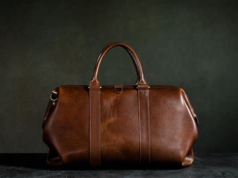 Brown Leather Weekender Bag - Men's Duffle Bag from Satchel & Page