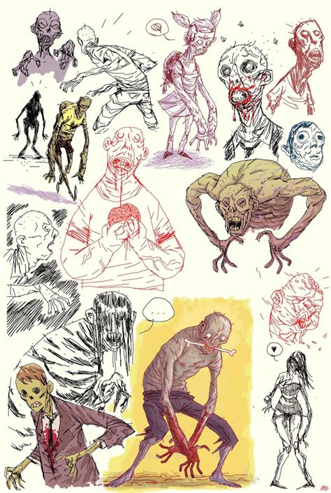 zombie sketchdump by marklaszlo666 on DeviantArt | Zombie drawings ...