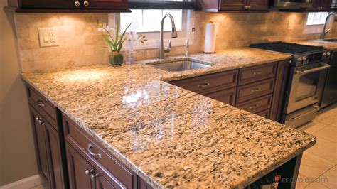 Savannah Gold Granite Kitchen Countertops | Marble.com