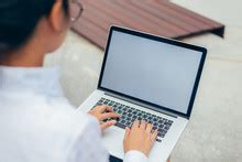 Woman Behind Laptop Free Stock Photo - Public Domain Pictures