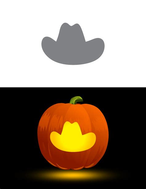 Cowboy Hat Pumpkin Stencil