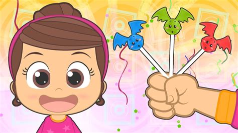 FINGER FAMILY with Colored Vampire-Shaped lollipops 🍭🍭 Nursery Rhymes ...